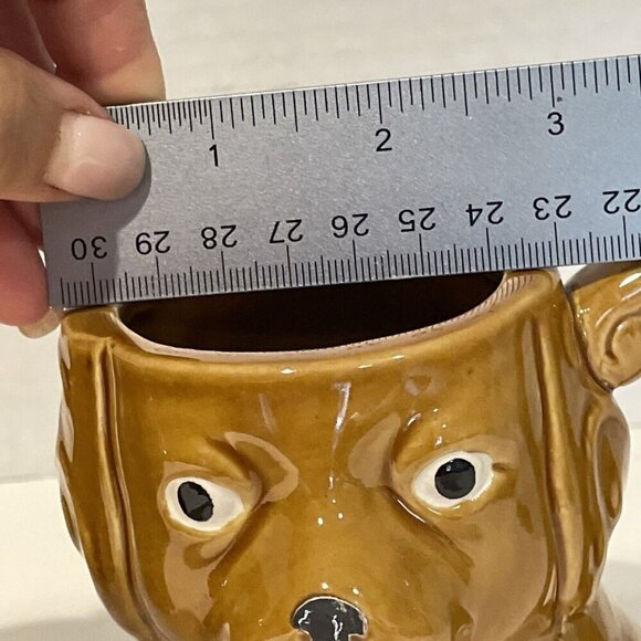 Boston Warehouse Dog Figural Coffee Mug Cup Stoneware 16 oz Brown Set of 2 NEW - Picture 11 of 11